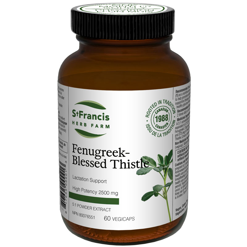 Fenugreek-Blessed Thistle Capsules by St Francis Herb Farm