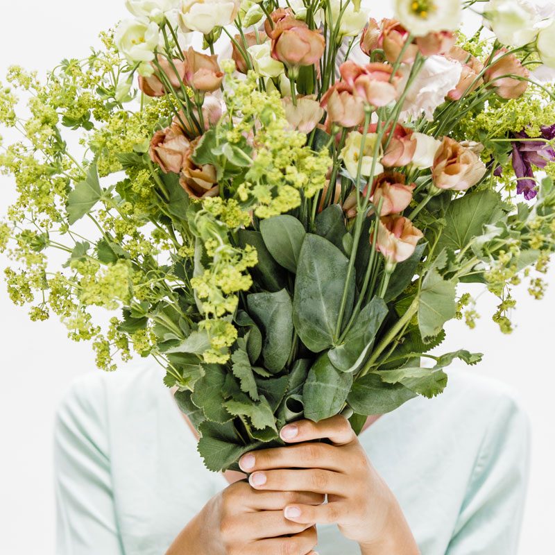 Bouquet of flowers that cause allergies